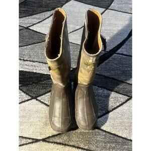 Red Head Bone Dry Boots Men Size 10 Woods Camouflage Rubber Brown